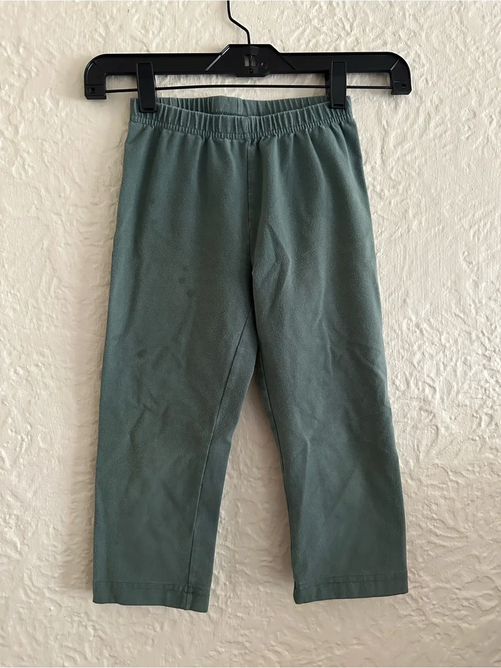 Hanna Andersson Slate Green Cropped Capri Leggings Kids Girls 8